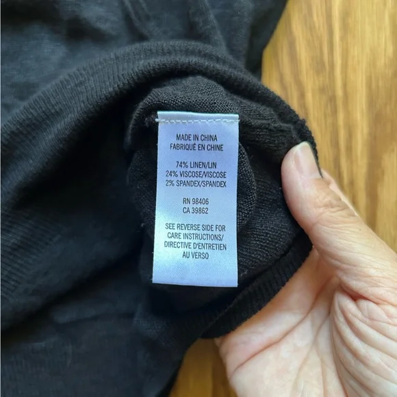 Women’s Theory Black Sheer Sleeveless Top/Blouse. Sz Small - Picture 7 of 8